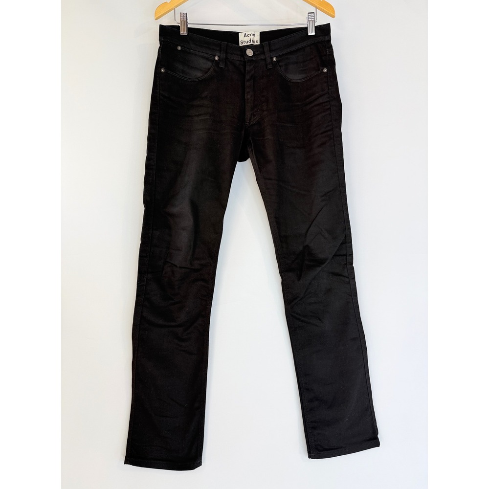 Acne Studios Max Stay Cash Jeans Mens 31x32 Black Slim Fit Denim